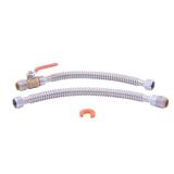 Max 3/4 in. Push-to-Connect x 3/4 in. FIP Corrugated Stainless Steel Water Heater Connection Kit