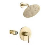 SUMERAIN Modern Single-Handle 1-Spray Shower Faucet 1.8 GPM with Ceramic Disc Valves in Brushed Gold