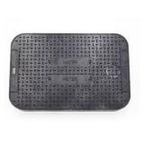 15 in. x 10 in. x 1.75 in. Square Meter/Valve Box Black Lid