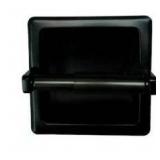 ARISTA Recessed Toilet Paper Holder with Mounting Plate in Matte Black