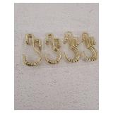 Utopia Alley Shower Hooks- Double Roller Shower Curtain Hooks - Set of 12  Gold