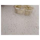 Utopia Alley Shower Hooks- Double Roller Shower Curtain Hooks - Set of 12  Gold