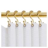 Utopia Alley Shower Hooks - Double Roller Shower Curtain Hooks - Set of 12  Gold