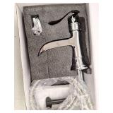 BWE Waterfall Single Hole Single-Handle Low-Arc Bathroom Faucet With Supply Line In Polished Chrome