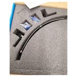 Oval 10.5 in. x 10.5 in. Glass Corner Shelf with Pre-Installed Rail in Polished Chrome