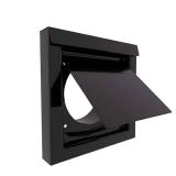 4 in. Powder Coated Steel Black Dryer Vent