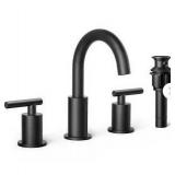Forious Matte Black Bathroom Faucet Set