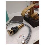 Modern Brushed Gold Waterfall Bathroom Faucet