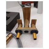 Modern Brushed Gold Waterfall Bathroom Faucet