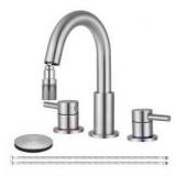 AKIFGN 8-inch Widespread Bathroom Faucet with Pull-Out Sprayer