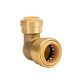1 in. x 3/4 in. Push-to-Connect Brass 90° Reducing Elbow Fitting