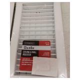 12 in. x 6 in. 1-Way Steel Adjustable Wall/Ceiling Register in White, 2 Pack