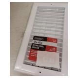 12 in. x 6 in. 1-Way Steel Adjustable Wall/Ceiling Register in White, 2 Pack