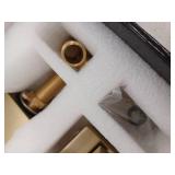 Modern 8 in. Widespread Double Handle Bathroom Sink Faucet in Brushed Gold