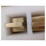 Modern 8 in. Widespread Double Handle Bathroom Sink Faucet in Brushed Gold