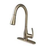 Motion Activated Single-Handle Pull-Down Sprayer Kitchen Faucet in Champagne Gold
