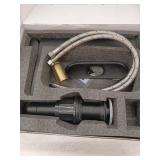 Waterfall Single Hole Single Handle Bathroom Vessel Sink Faucet With Drain Assembly in Matte Black