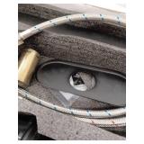 Waterfall Single Hole Single Handle Bathroom Vessel Sink Faucet With Drain Assembly in Matte Black