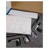 Oval 10.5 in. x 10.5 in. Glass Corner Shelf with Pre-Installed Rail in Polished Chrome