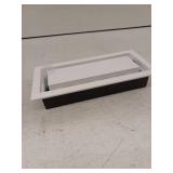 4 in. x 10 in. Paintable Plastic Wall Register in Textured White