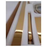 Single-Handle Freestanding Floor Mount Roman Tub Faucet Bathtub Filler with Hand Shower in. Brushed Gold