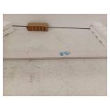 37 in. W Cultured Marble Vanity Backsplash in Silver Ash