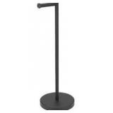 Freestanding Stainless Steel Toilet Paper Holder in Matte Black