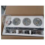 Modern Luxury 21 in. 3-Light Gold Bathroom Vanity Light with Crystal Shade