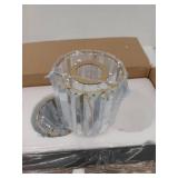 Modern Luxury 21 in. 3-Light Gold Bathroom Vanity Light with Crystal Shade