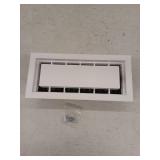 4 in. x 10 in. Paintable Plastic Wall Register in Textured White