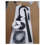 AKDY 1-Handle Freestanding Floor Mount Tub Faucet Bathtub Filler with Hand Shower in Matte Black