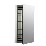 Kohler 15 x 36 in. Catalan Aluminum Single-Door Medicine Cabinet with 107 deg Hinge - Satin Anodized Aluminum