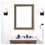 Sonoma 28 in. W x 36 in. H Rectangular Framed Wall Mount Bathroom Vanity Mirror in Almond Latte
