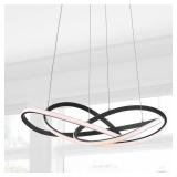 Alexia 25  Abstract Integrated LED Metal Adjustable Pendant  Black