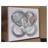 Alexia 25  Abstract Integrated LED Metal Adjustable Pendant  Black