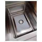 Commercial Hand Sink with Faucet and Side Splash, Stainless Steel Sink for Washing, Small Hand Washing Sink