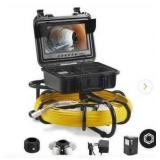 Sewer Pipe Camera 9in. Screen Pipeline Inspection Camera 230 ft. IP68 with DVR Function,12 LED Light for Duct Drain Pipe