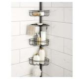 Mainstays 4 Tier Steel Tension Pole Shower Caddy with 3 Baskets & Soap Tray Shelf  Oil-Rubbed Bronze
