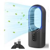 Better Homes & Gardens Bladeless Cooling Fan with LED Light, Quiet Desk Fan 3 Speeds, Portable Touch Control for Office Home