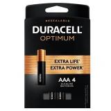Duracell Optimum AAA Batteries - 4pk Alkaline Battery with Resealable Tray