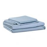 Allswell Soft & Silky 4-Piece Blue Illusion Viscose from Bamboo Sateen Bed Sheet Set  King
