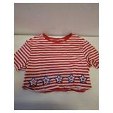 Patriotic Star Striped T-Shirt Size L