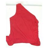 Matunana Womens Summer One Shoulder Tops Going Out Shirts Asymmetrical Crop Cute Y2K Fashion Clothes Trendy Spring Vacation Outfits 2025 Red SIZE M
