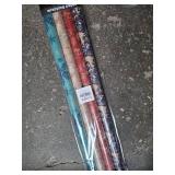 RUSPEPA Christmas Kraft Wrapping Paper - Reindeer, Berry Leaf and Text Design - 4 Rolls - 30 inches x 10 feet per Roll