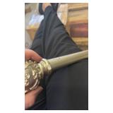 Vine 1\" Curtain Rod and Coordinating Finial Set, Matte Silver, Adjustable 36\"-72\" - Retail: $21