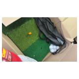 Golf Net - Upgraded All-in-One 10x7ft Golf Practice Net with 5 Real Balls, Tri-Turf Mat and Portable Storage Bag, Durable Hitting Nets for Backyard Driving Outdoor - Retail: $120