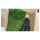 Golf Net - Upgraded All-in-One 10x7ft Golf Practice Net with 5 Real Balls, Tri-Turf Mat and Portable Storage Bag, Durable Hitting Nets for Backyard Driving Outdoor - Retail: $120