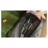 Golf Net - Upgraded All-in-One 10x7ft Golf Practice Net with 5 Real Balls, Tri-Turf Mat and Portable Storage Bag, Durable Hitting Nets for Backyard Driving Outdoor - Retail: $120