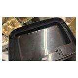 Ninestars Automatic Touchless Infrared Motion Sensor Trash Can, 13 Gal 50L, Stainless Steel Base (Rectangular, Black Lid), Black Trim - Retail: $80