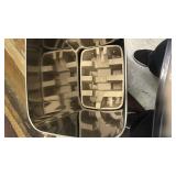 Ninestars Automatic Touchless Infrared Motion Sensor Trash Can, 13 Gal 50L, Stainless Steel Base (Rectangular, Black Lid), Black Trim - Retail: $80